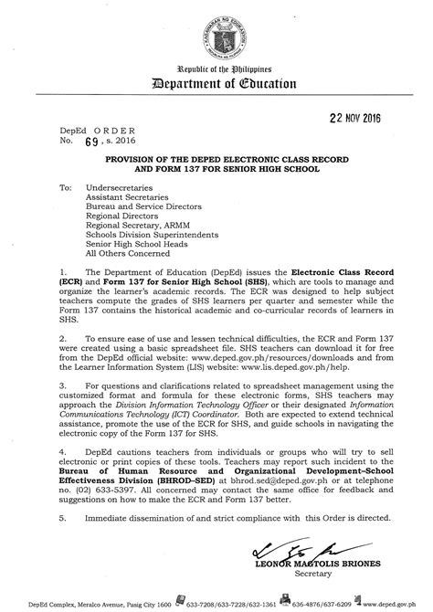 e record deped|DO 69, s. 2016 – Provision of the DepEd Electronic Class Record .